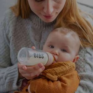 Bibs - Tåteflaske I Glass 110 Ml - Komplett Sett - Ivory