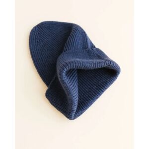 Ull Beanie Baby Og Barn - 100% Merino   Hvid Fonzie - Blue