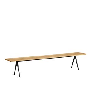 HAY Pyramid Bench 12 - Black Base - Oiled Oak - 250x40 Cm