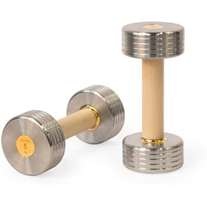 Kenko Stainless Steel Dumbbells 16kg - Maple