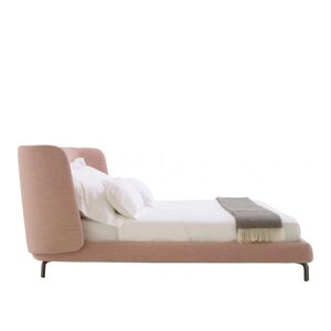 Ligne Roset Desdemone Bed 180x200 High, Anthracite Stained Beech, Fabric Cat. D, Harald 3 Elephant 4181