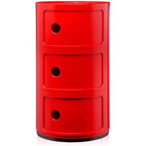 Kartell Componibili 4967, Red, 3 Compartments