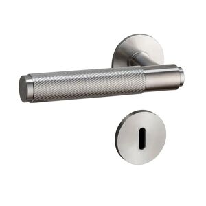 Buster + Punch Door Lever Handle & Key Escutcheon Plate Steel