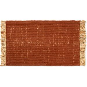 Ferm Living Block Mat Dark Brick / Natural