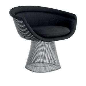 Platner Lounge Chair, Underrede I Polerad Nickel, Tyg: Kat. B - Knoll Velvet - K78486