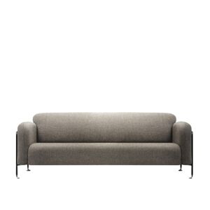 Massproductions Mega 3 Seater Sofa, Black, Fabric C+, Kvadrat - Hallingdal 65 0173