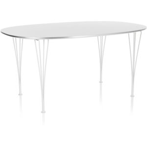 Fritz Hansen B614 Superellips, 120x240 Cm, Laminat, Vit, Vit Pulverlack