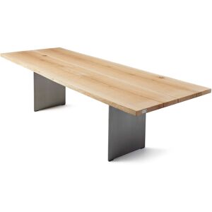 Dk3 Tree Table, Skiva: Oljad Valnöt, Underrede: Lackerat Borstat Stål, 200 X 100 Cm