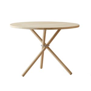 Eberhart Furniture treben og en eikebordplate. Daphne Coffee Table / Oak Light / Alu Light