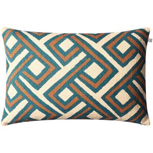 Chhatwal & Jonsson Lanka Linen Cushion Cover Palace Blue / Taupe