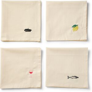 Midnatt Napkin Set Déjeuner