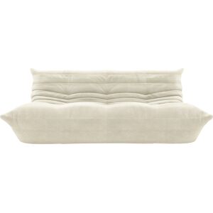 Ligne Roset Togo Large Settee Without Arms, Fabric Cat. S Alcantara Eggshell 4570