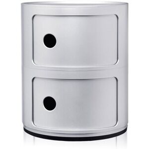 Kartell Componibili 4966, Silver, 2 Compartments