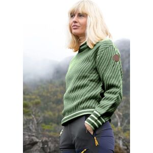 Breheim Islender Ullgenser Mosegrønn/hvit - Unisex (Xxl) Breheim Islender Ullgenser Mosegrønn/hvit - Unisex (Xxl)
