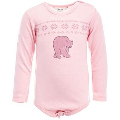 Salto Ullbody Til Baby I Lys Rosa - 100% Merinoull (62/68 Cm) Salto Ullbody Til Baby I Lys Rosa - 100% Merinoull (62/68 Cm)