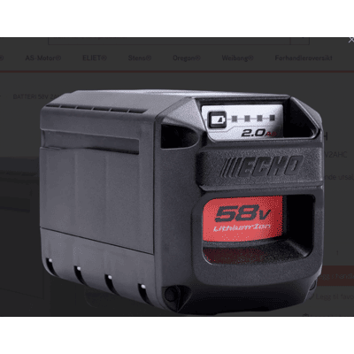 ECHO Batteri 58v 2ah ecbp-58v2ahc ECHO Batteri 58v 2ah ecbp-58v2ahc