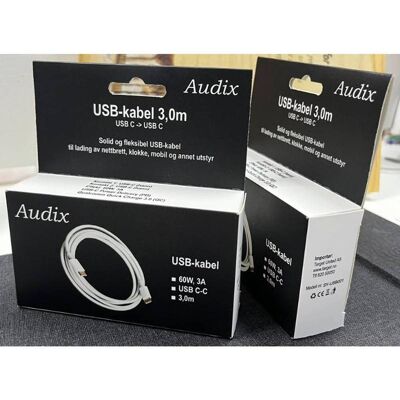 Beha Audix Usb-Kabel 3m I Hvit 411201 Beha Audix Usb-Kabel 3m I Hvit 411201