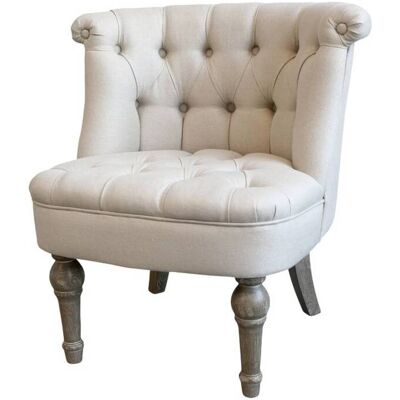 Antique Fransk Lænestol I Hørstof 41032030 Antique Fransk Lænestol I Hørstof 41032030