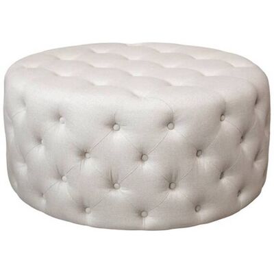 Chic Antique Linstepuff - Naturlig Farge - Poef Chic Antique Linstepuff - Naturlig Farge - Poef