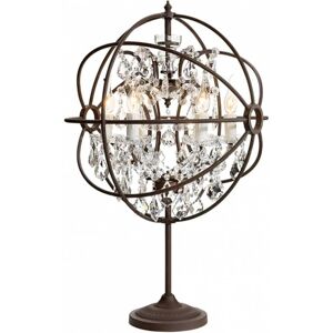 Artwood Gyro Chandelier Table Lamp Chrystal Rust Artwood Gyro Chandelier Table Lamp Chrystal Rust