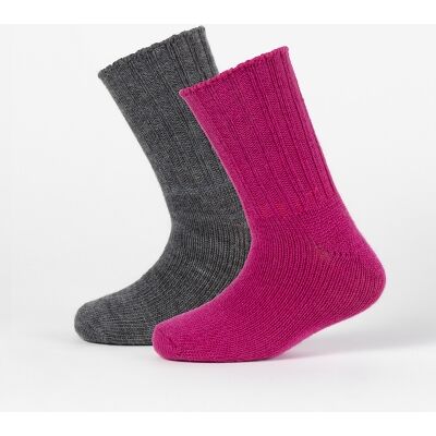 Safa Rimle Sokker 2 Par Rosa/grå 27-30 Safa Rimle Sokker 2 Par Rosa/grå 27-30