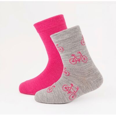 Safa Trikse Sokker Grå/rosa 19-22 Safa Trikse Sokker Grå/rosa 19-22