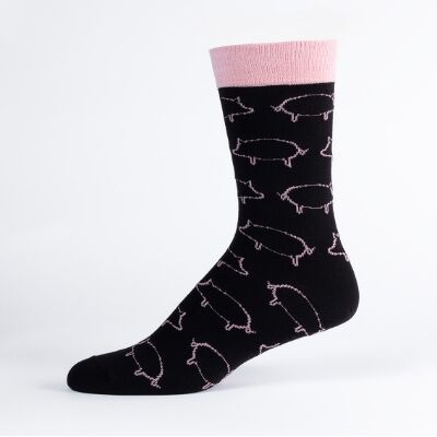 Safa Small Pigs Sokker Svart/rosa 41-45 Safa Small Pigs Sokker Svart/rosa 41-45