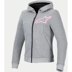 Alpinestars Chrome V2 Dame Mc-Hoodie Grå/rosa 42/xl Alpinestars Chrome V2 Dame Mc-Hoodie Grå/rosa 42/xl