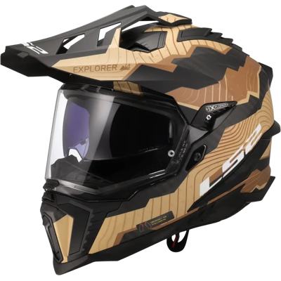 LS2 Mx701 Explorer Trick Carbon Brun/sand M LS2 Mx701 Explorer Trick Carbon Brun/sand M