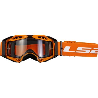 LS2 Aura Crossbriller Hi-Vis Oransje Ramme/ Klart LS2 Aura Crossbriller Hi-Vis Oransje Ramme/ Klart