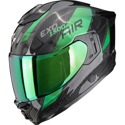 Scorpion EXO -1500 Carbon Air M Exo-1500 Carbon Air Platted Sort/grønn Scorpion EXO -1500 Carbon Air M Exo-1500 Carbon Air Platted Sort/grønn