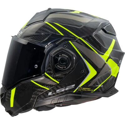 LS2 Åpningshjelm Ff901 Advant X Future Carbon Svart/gul Xs LS2 Åpningshjelm Ff901 Advant X Future Carbon Svart/gul Xs