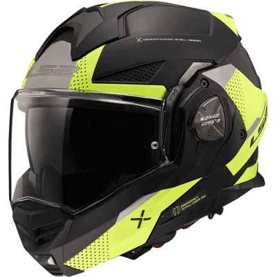 LS2 Åpningshjelm Ff901 Advant X Oblivion Matt Svart/gul M LS2 Åpningshjelm Ff901 Advant X Oblivion Matt Svart/gul M