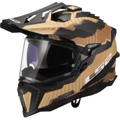 LS2 Mx701 Explorer Trick Carbon Brun/sand S LS2 Mx701 Explorer Trick Carbon Brun/sand S