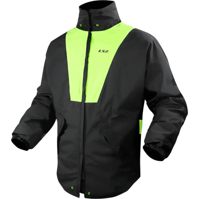 LS2 Regnjakke X-Rain Svart/gul Xl/2xl LS2 Regnjakke X-Rain Svart/gul Xl/2xl