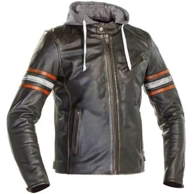 Richa Toulon Skinnjakke Svart/oransje 46/xs Richa Toulon Skinnjakke Svart/oransje 46/xs
