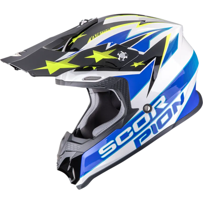 Scorpion EXO Scorpion Vx-16 Evo Air Hvit/blå/gul L Patriot Hvit/blå/gul Scorpion EXO Scorpion Vx-16 Evo Air Hvit/blå/gul L Patriot Hvit/blå/gul