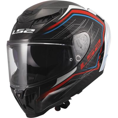 LS2 Mc-Hjelm Ff807 Dragon Subic Hvit Blå Rød Xl LS2 Mc-Hjelm Ff807 Dragon Subic Hvit Blå Rød Xl