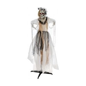 Halloween Dekoration, Animeret Figur Med Lys- og Lydeffekter, Uhyggelig skeletbr Halloween Dekoration, Animeret Figur Med Lys- og Lydeffekter, Uhyggelig skeletbr