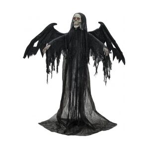 Halloween Dekoration, Animeret Figur Med Lys- og Lydeffekter, Sort Engel, 175x10 Halloween Dekoration, Animeret Figur Med Lys- og Lydeffekter, Sort Engel, 175x10