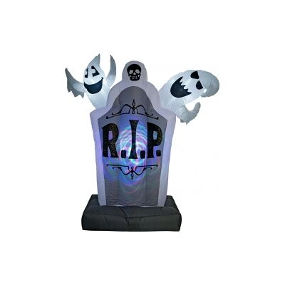 Halloween Dekoration, Figur med Lyseffekter, Oppustelig gravstenfigur, 183cm Halloween Dekoration, Figur med Lyseffekter, Oppustelig gravstenfigur, 183cm