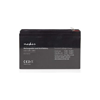Nedis Oppladbart Blysyrebatteri 12 V 7200 mAh 151 x 65 x 95 mm, BALA720012V Nedis Oppladbart Blysyrebatteri 12 V 7200 mAh 151 x 65 x 95 mm, BALA720012V