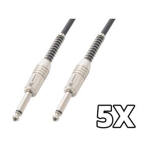 5 x Guitarkabel Jack 6.3mm til Jack 6.3mm Mono. 3m - Pakkesæt pakningsnr pakke 5 x Guitarkabel Jack 6.3mm til Jack 6.3mm Mono. 3m - Pakkesæt pakningsnr pakke