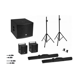 Omnitronic Set MOLLY 2.1 Active System Sub + 2x Top + Accessories, black TILBUD Omnitronic Set MOLLY 2.1 Active System Sub + 2x Top + Accessories, black TILBUD