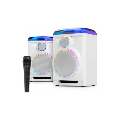 Track 2.0 Amplified Speaker Set with LED White TILBUD NU Track 2.0 Amplified Speaker Set with LED White TILBUD NU
