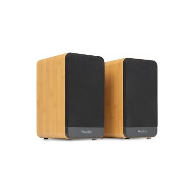 BS10 Active Bookshelf Speaker Set 80W BT Bamboo TILBUD NU BS10 Active Bookshelf Speaker Set 80W BT Bamboo TILBUD NU