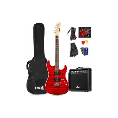 GigKit Elektrisk Gitar Pakke Quilted Style Mørkerød TILBUD NU GigKit Elektrisk Gitar Pakke Quilted Style Mørkerød TILBUD NU