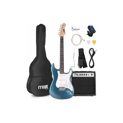 El-Guitar pakke med 40W guitar-forstærker, taske, digital-tuner, rem og kabler, El-Guitar pakke med 40W guitar-forstærker, taske, digital-tuner, rem og kabler,