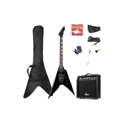 GigKit Elektrisk Gitar Pakke Rock Stil Svart TILBUD NU GigKit Elektrisk Gitar Pakke Rock Stil Svart TILBUD NU
