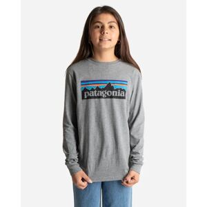Patagonia Teens L/S Graphic Organic T-Shirt - Grey
